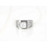 ANILLO ACERO ANCHO RELIEVE ZIRCONIA