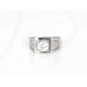 ANILLO ACERO ANCHO RELIEVE ZIRCONIA