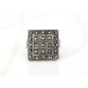 ANILLO ACERO CUADRADO ZIRCONIA