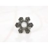 ANILLO ACERO FLOR PERLA ZIRCONIA