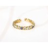 ANILLO ACERO OJITOS COLORES ZIRCONIA