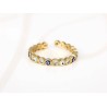 ANILLO ACERO OJITOS COLORES ZIRCONIA