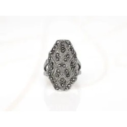 ANILLO ACERO OCTAGONO ZIRCONIA