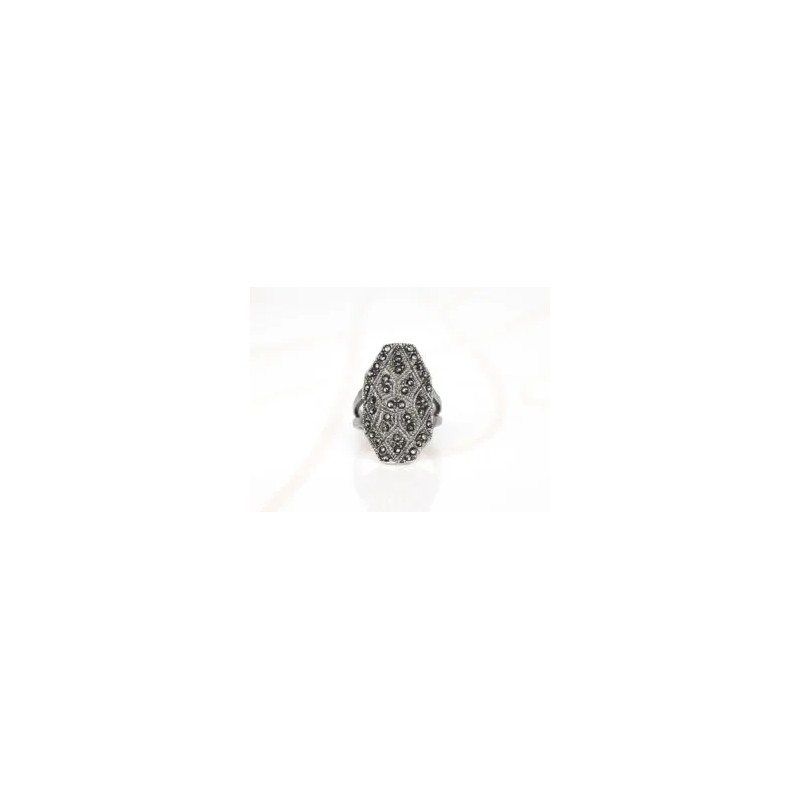 ANILLO ACERO OCTAGONO ZIRCONIA