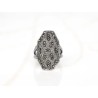 ANILLO ACERO OCTAGONO ZIRCONIA