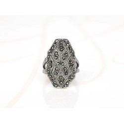 ANILLO ACERO OCTAGONO ZIRCONIA