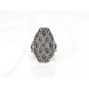 ANILLO ACERO OCTAGONO ZIRCONIA