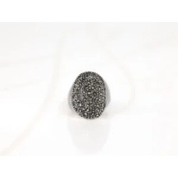 ANILLO ACERO OVALO RELIEVE ZIRCONIA