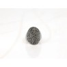 ANILLO ACERO OVALO RELIEVE ZIRCONIA