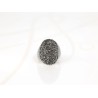 ANILLO ACERO OVALO RELIEVE ZIRCONIA