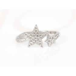 ANILLO BISUTERIA ESTRELLAS BLANCAS ZIRCONIA