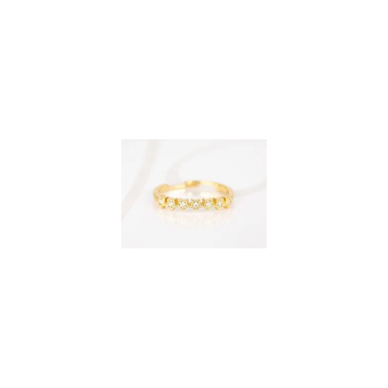 ANILLO BISUTERIA ESTRELLAS BLANCAS ZIRCONIA