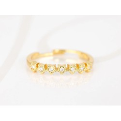 ANILLO BISUTERIA ESTRELLAS BLANCAS ZIRCONIA