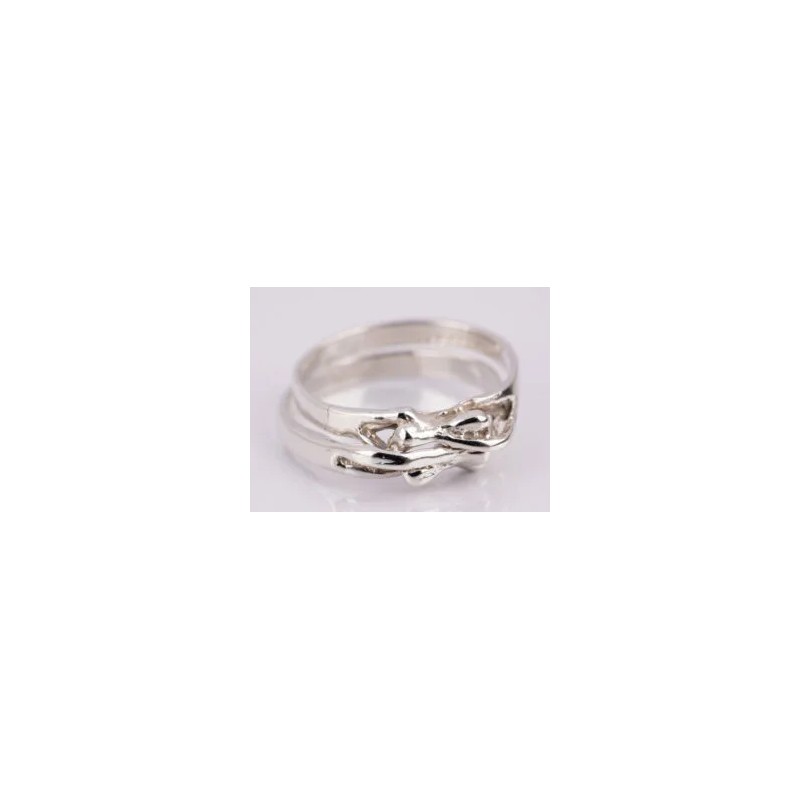 ANILLO DE PLATA DOBLE PAREJA