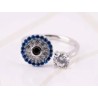 ANILLO DE PLATA OJO DE CRISTAL