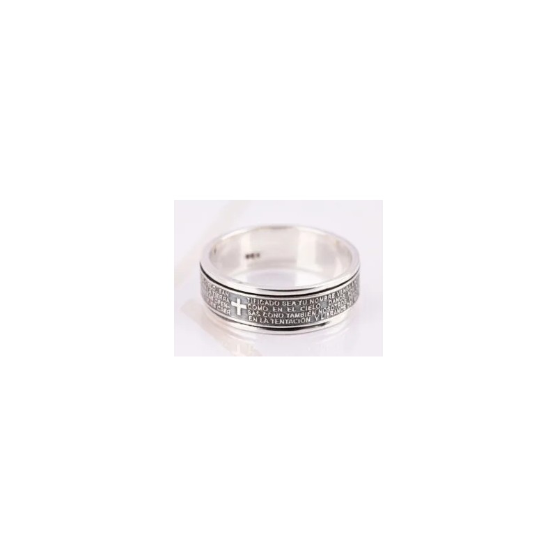 ANILLO DE PLATA PADRE NUESTRO