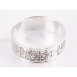 ANILLO DE PLATA PADRE NUESTRO