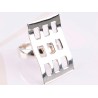 ANILLO DE PLATA RECTANGULO ONDULADO