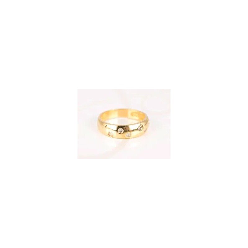 ANILLO ORO LAMINADO DESTELLOS ZIRCONIA