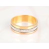 ANILLO ORO LAMINADO TRIPLE LINEA DIAMANTADO