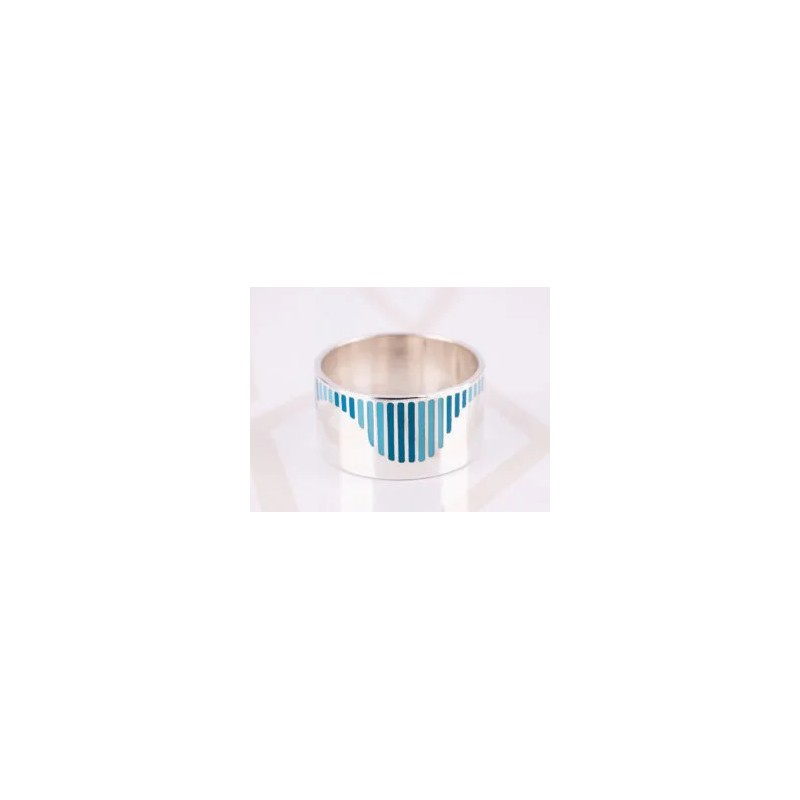 ANILLO PLATA ALTAS Y BAJAS ESMALTADO