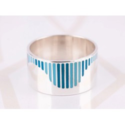 ANILLO PLATA ALTAS Y BAJAS ESMALTADO