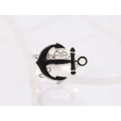 ANILLO PLATA ANCLA LISO