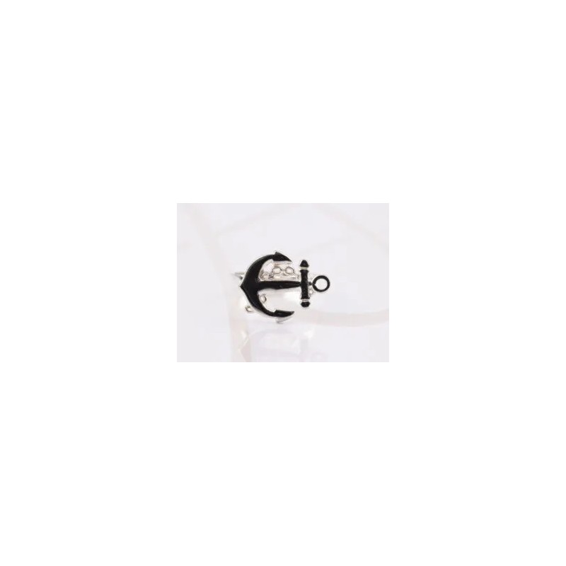 ANILLO PLATA ANCLA LISO