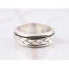 ANILLO PLATA ARGOLLA TRENZADA GIRATORIO