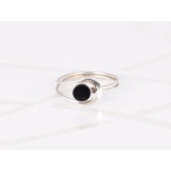 ANILLO PLATA CIRCULO LUNA ESMALTADO