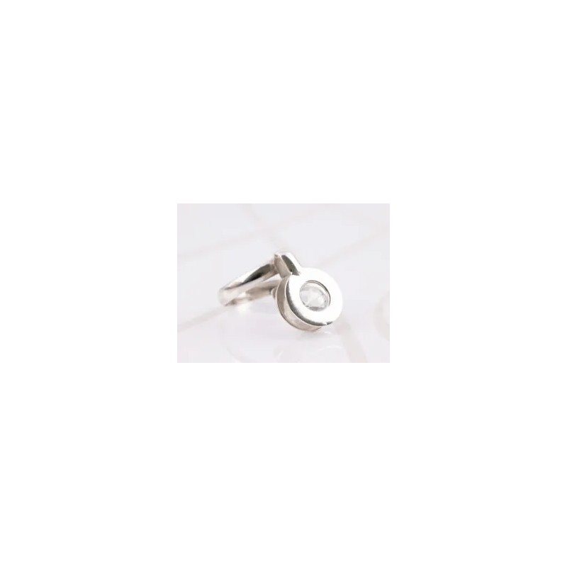 ANILLO PLATA CIRCULO LISO ZIRCONIA