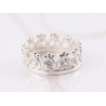 ANILLO PLATA CORONA CORAZONES ZIRCONIA