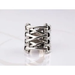 ANILLO PLATA CORSET PAVONADO