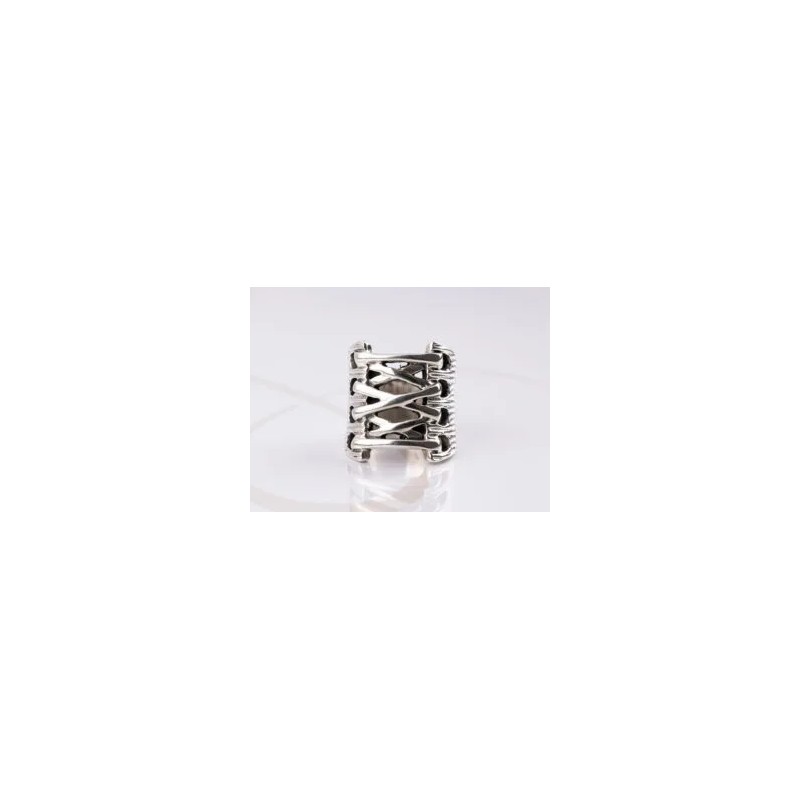 ANILLO PLATA CORSET PAVONADO