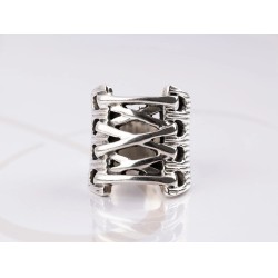 ANILLO PLATA CORSET PAVONADO
