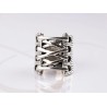 ANILLO PLATA CORSET PAVONADO