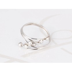 ANILLO PLATA CRUZADO TRIPLE BOLA
