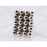 ANILLO PLATA CUADRO BOLA LISO