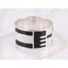 ANILLO PLATA CUADROS ESMALTADO