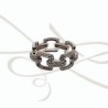 ANILLO PLATA ELECTROFORMADA CADENA CON ZIRCONAS