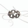 ANILLO PLATA ELECTROFORMADA CADENA CON ZIRCONAS