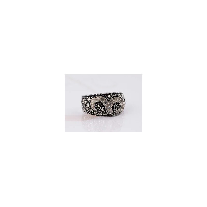 ANILLO PLATA GARIGOLEADO MARQUESITA