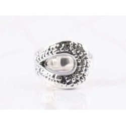 ANILLO PLATA GOTA GRANULADA ELECTROFORMADO