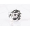 ANILLO PLATA GOTA GRANULADA ELECTROFORMADO