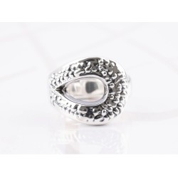ANILLO PLATA GOTA GRANULADA ELECTROFORMADO