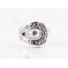 ANILLO PLATA GOTA GRANULADA ELECTROFORMADO