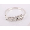 ANILLO PLATA HOJA LAUREL ZIRCONIA