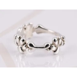 ANILLO PLATA HUELLA Y HUESO ELECTROFORMADO