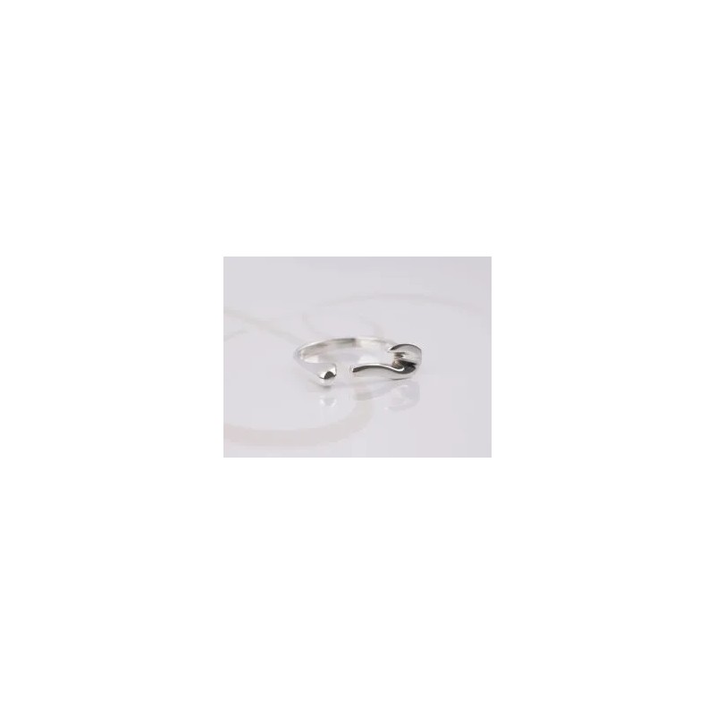 ANILLO PLATA INTERROGACION LISO