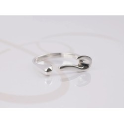 ANILLO PLATA INTERROGACION LISO